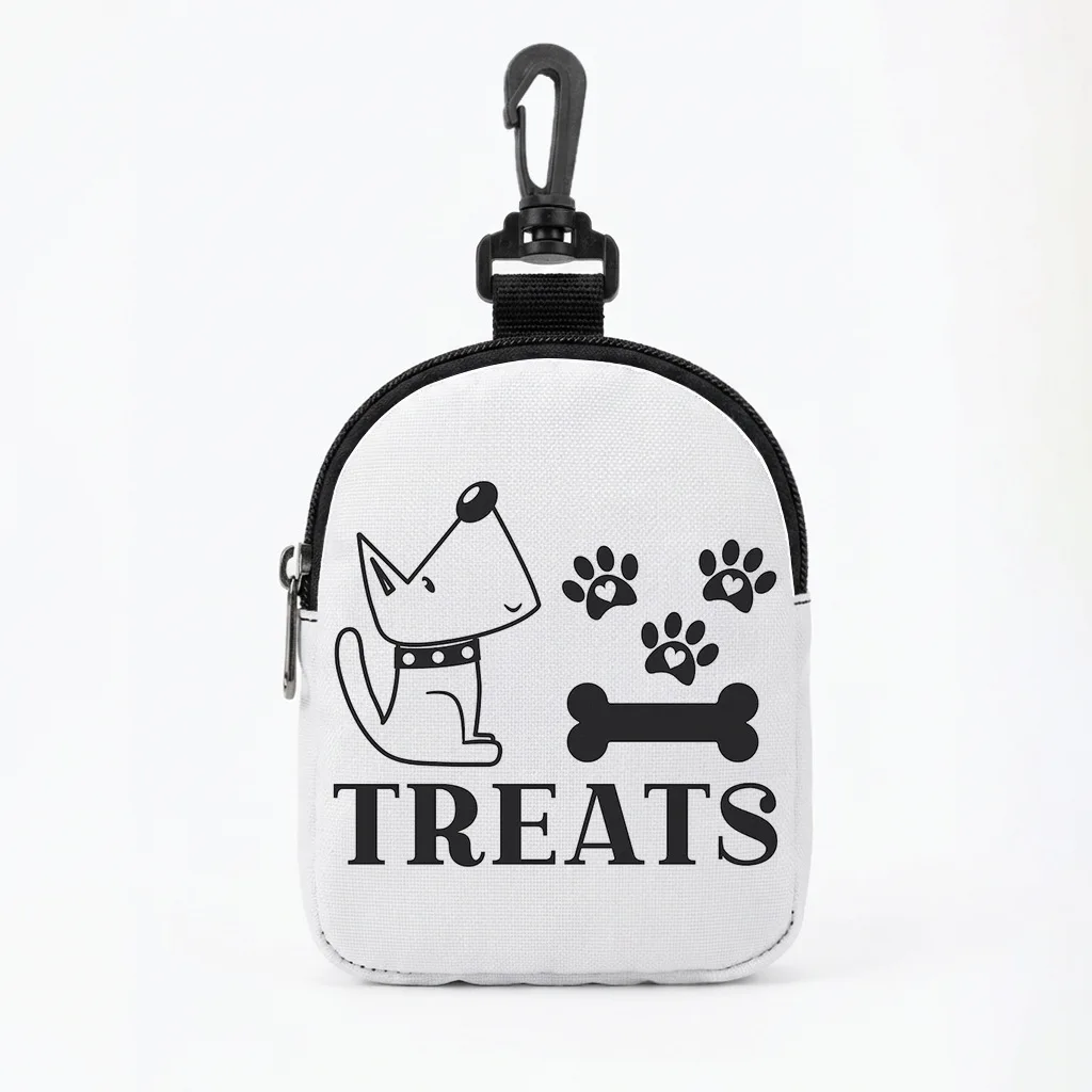 New cartoon cat food bag, dog paw print dog food bag, animal snack bag, portable dog food bag for going out, pet snack bag view 4