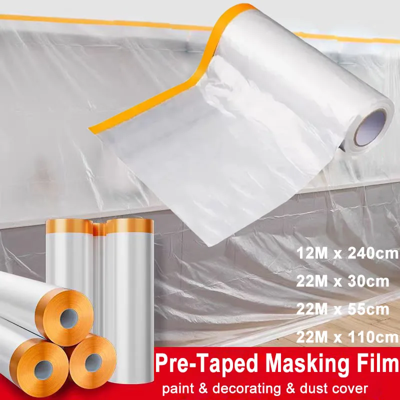 

Car Paint Masking Film,Automotive Protective Film,Plastic Dropping Cloth Cover,Furniture Protection Film,Masking Tape for Paint