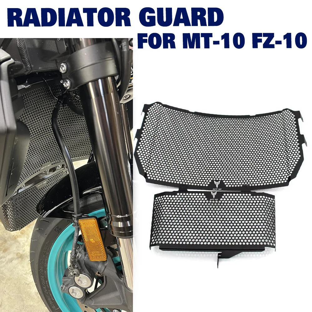 

For Yamaha MT-10 MT10 MT 10 FZ10 FZ 10 FZ-10 2016-2023 Motorcycle Radiator Grille Guard Oil Cooler Cooling Cover Protection