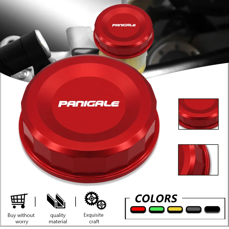

panigale Motorcycle Accessories Rear Brake Fluid Reservoir Cover Oil Cap Protector For Panigale 1199/1299 PANIGALE V4R V4 V4S