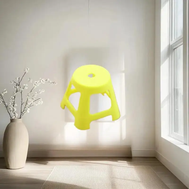 Plastikowe miniaturowe stołki, zestaw 5 sztuk; Akcesoria do domku dla lalek; Meble modelarskie w skali 1/12; Zabawka do zabawy w udawanie