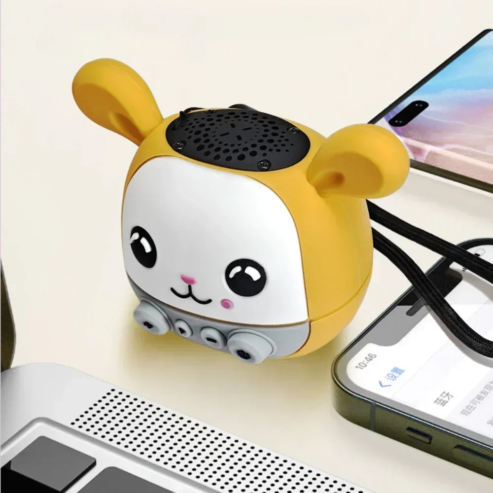 Wireless HiFi Stereo Desktop Decoration Loudspeaker Bluetooth Speakers Small Steel Canon Sound Box Portable Cartoon Rabbit