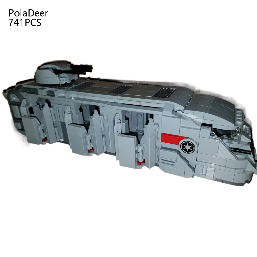 MOC 741-teiliges Imperial Troop Transport Fahrzeug, Charakterproportions-Bausteine, Montagemodell, Spielzeugbausteine, Kindergeschenk 37597 – Detail 8