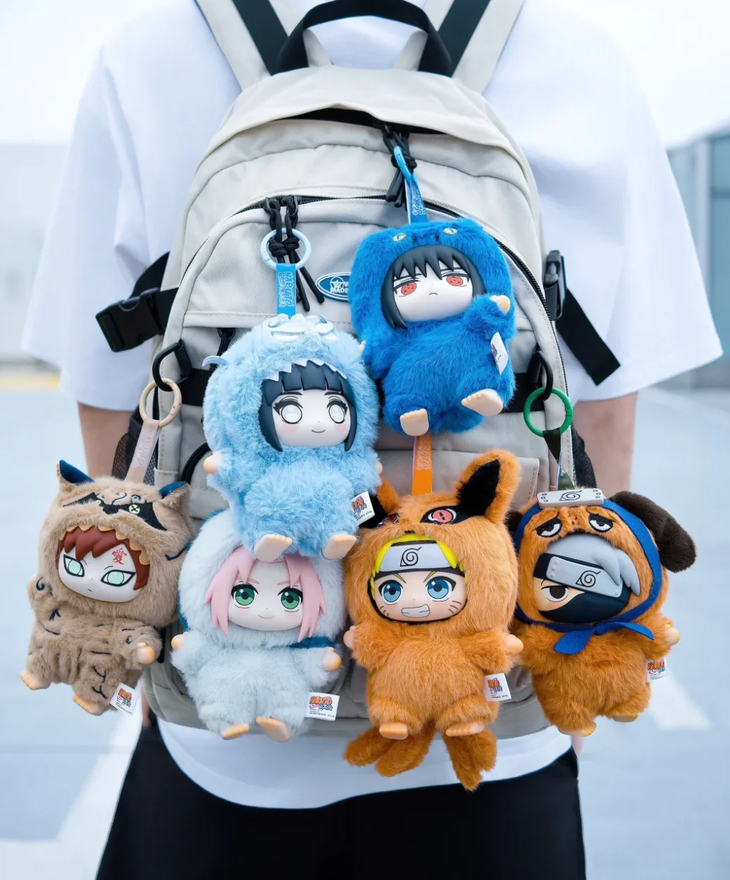 Shippuden Beast Party Series lindo muñeco de peluche juguete de dibujos animados mochila colgante Anime periférico caja de regalo Naruto caja ciega regalo
