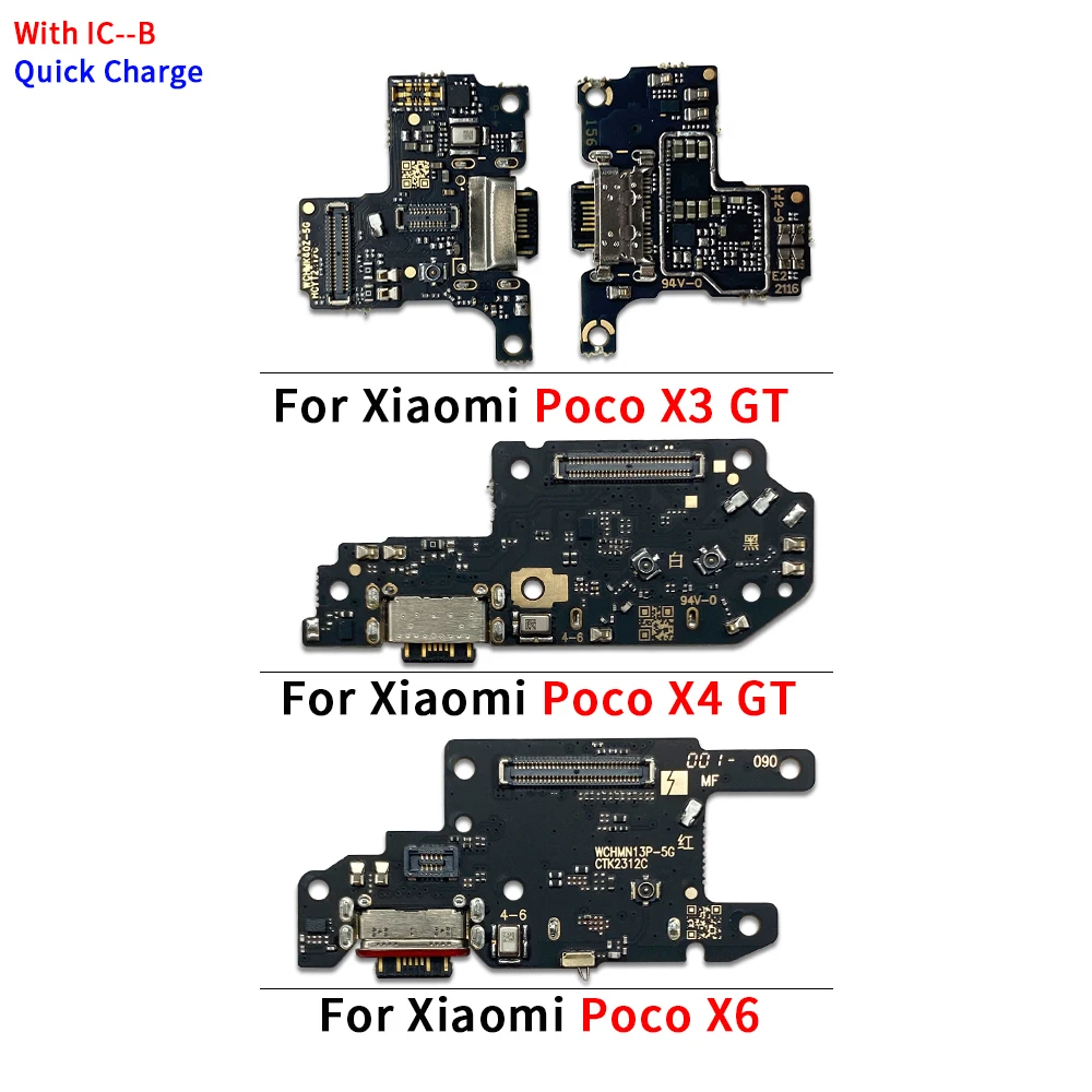 10 шт./партия, печатная плата для зарядного устройства Xiaomi Poco X3 X4 GT X6 X6 Pro