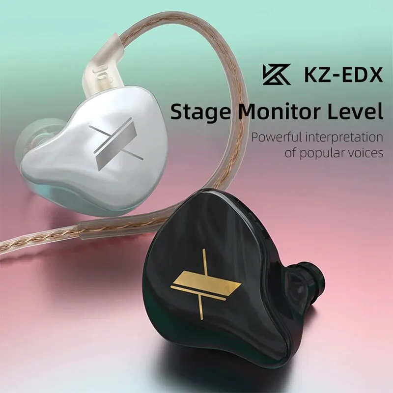 KZ EDX słuchawki przewodowe z mikrofonem dynamiczne słuchawki douszne HIFI Bass Music słuchawki douszne słuchawki z redukcją szumów sportowy zestaw słuchawkowy — zdjęcie 7