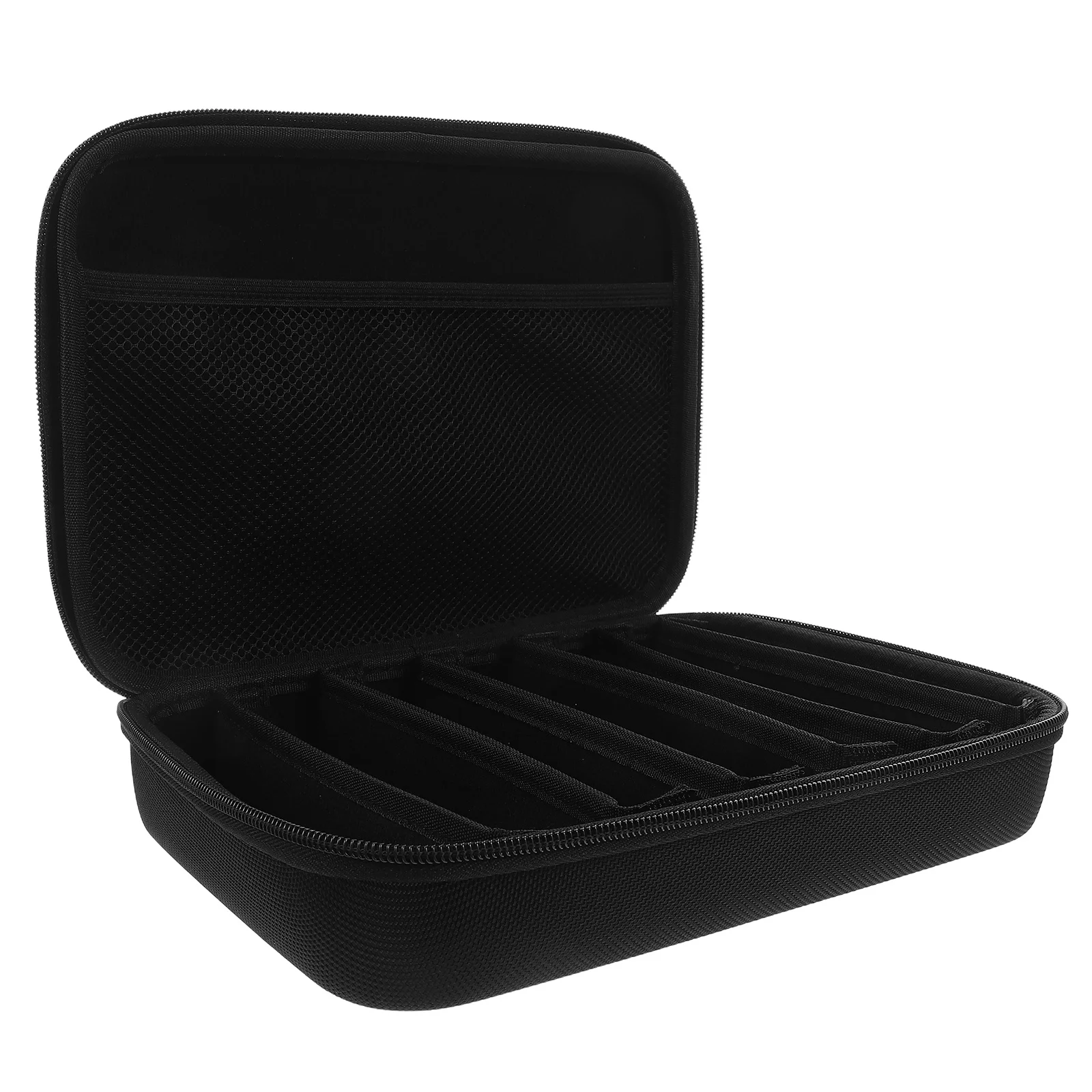 

Hard Shell Travel Eyeglass Organizer Case Black Portable Sunglasses Storage Box 7-Slot Eyewear Holder Glasses Organizer