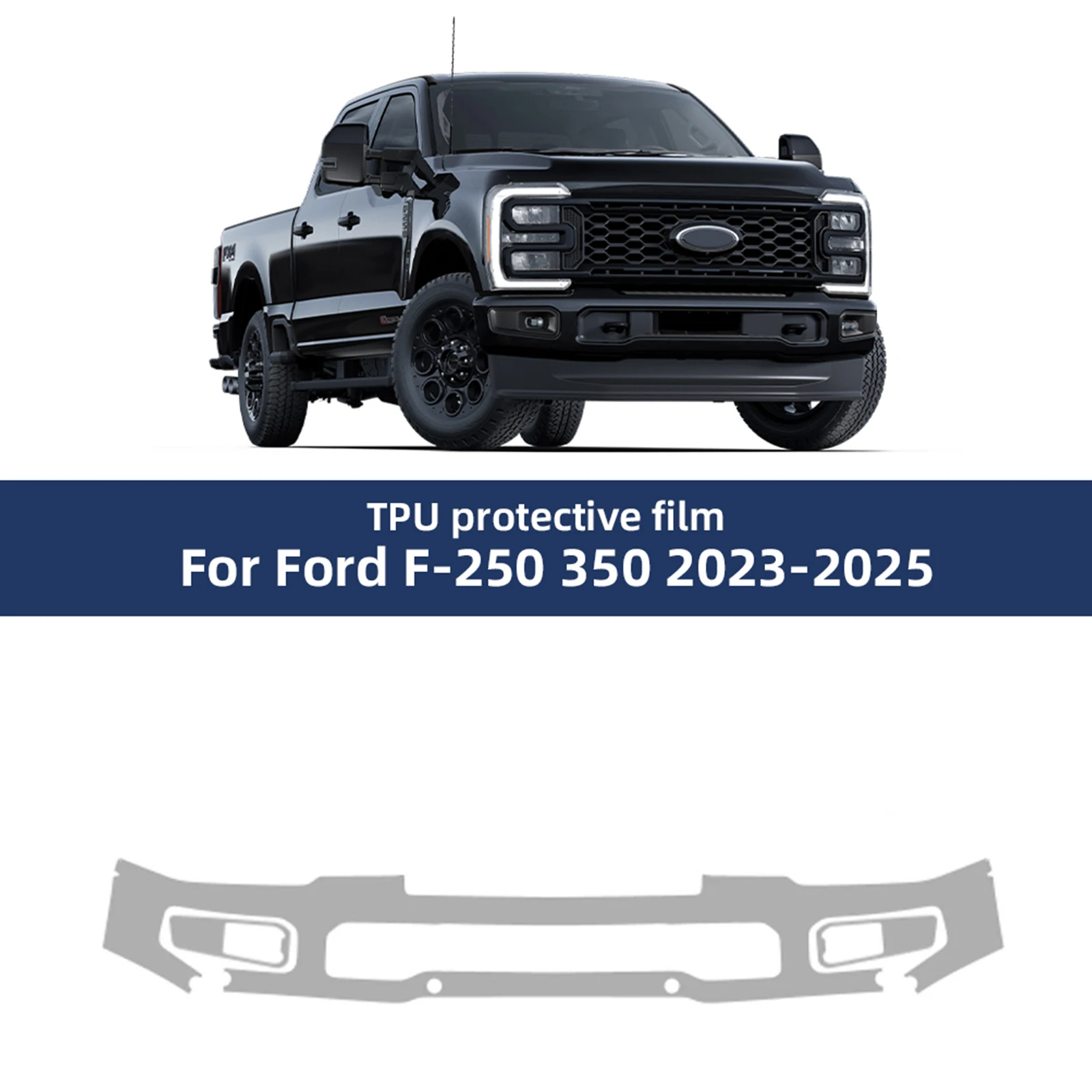 

For Ford F250 F350 2023-25 Invisible Car Wrap TPU Film Protective Layer Scratch Resistant Car Modification Car Parts Accessories