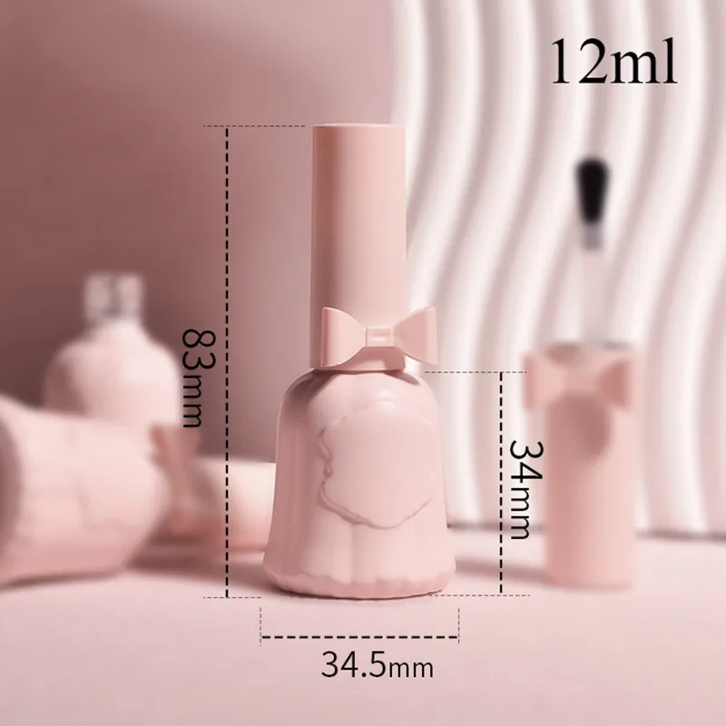 100Pcs 12ml Empty Nail Gel Bottles Nail Polish Bottling Gel Glass Bottles Nail Beauty Oil Packing Containers