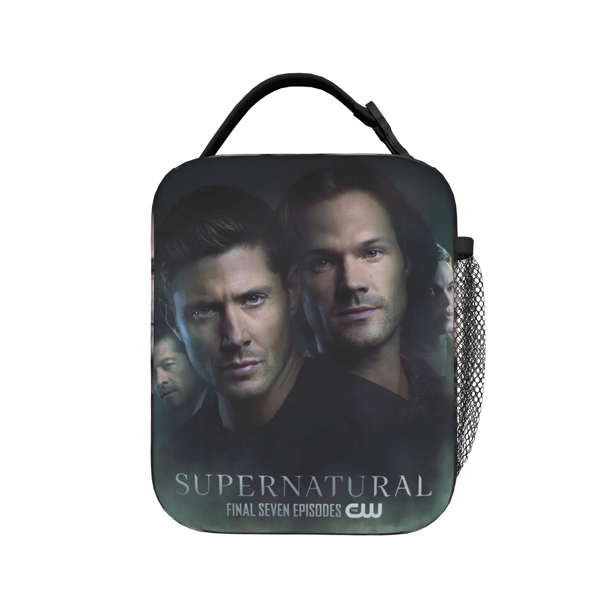

Термосумка для обедов Supernatural с изображением Сэма Уинчестера, Дина Уинчестера, Кастиэля, контейнер для еды, сумка-тоут, школьная сумка для еды