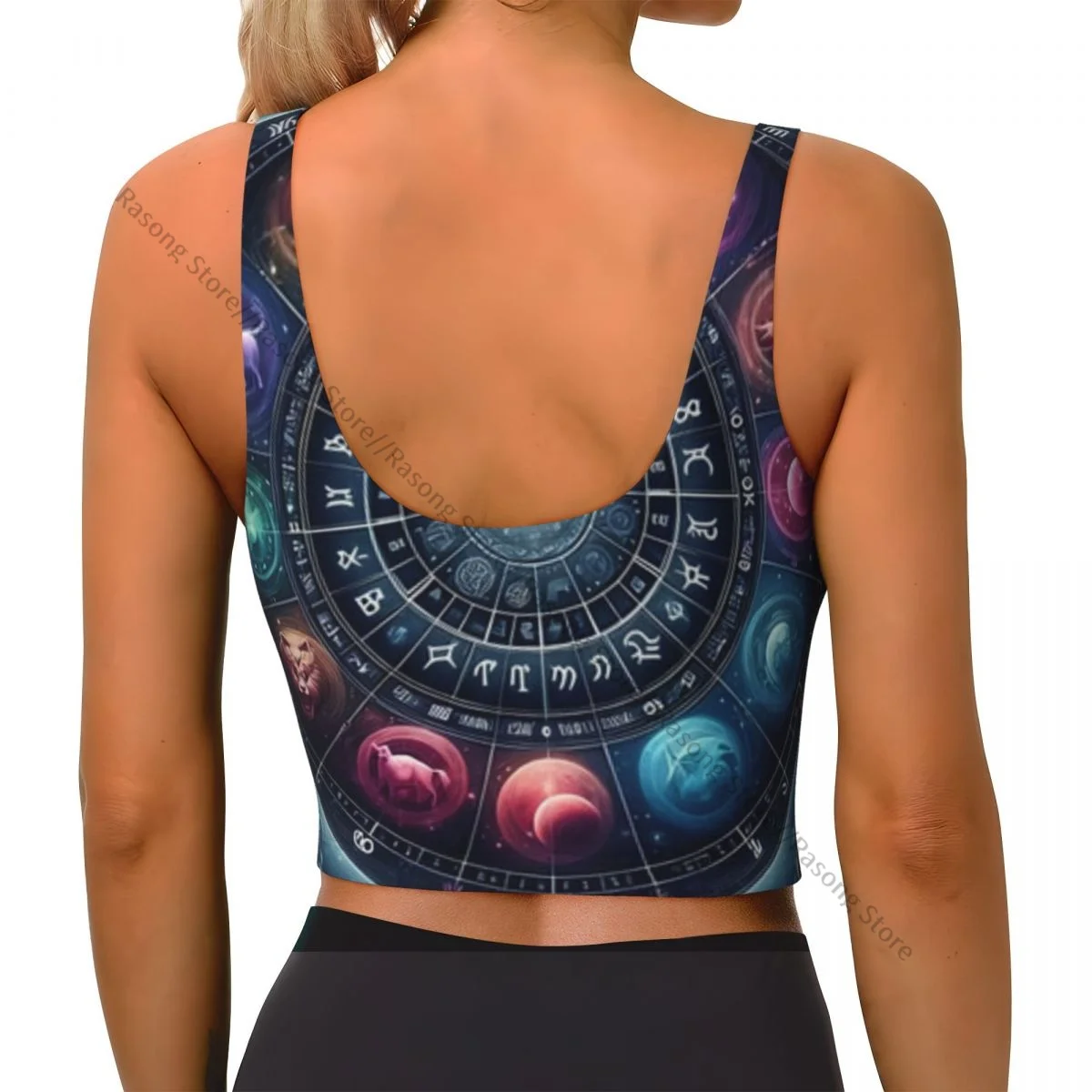 Sports Bra Women Running Yoga Clothes Vest Zodiac Circle Gathering Fitness Vest