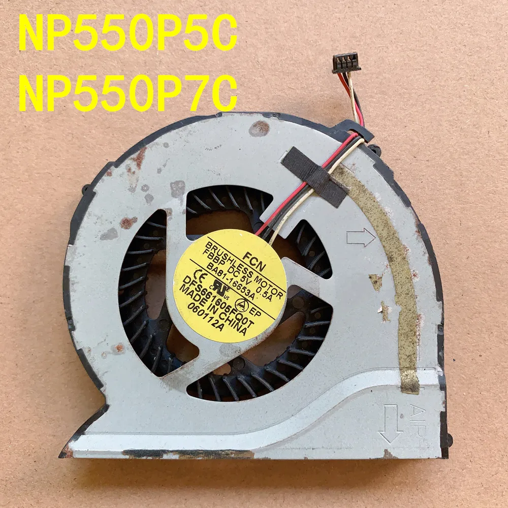 Original For Samsung NP550P5C NP550P7C Laptop Cooling Fan BA62-00766A KSB0805HB-BK2T BA81-16653A BA81-16653B FBBP DFS661605FQOT