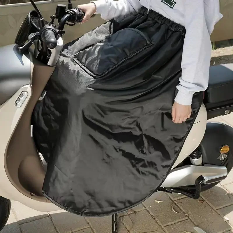 Windproof Quilt Plus Velvet Motorcycle Winter Apron Waterproof Knee Pad Warm Blanket Thickened Windproof Skirt Warm Knee Cover
