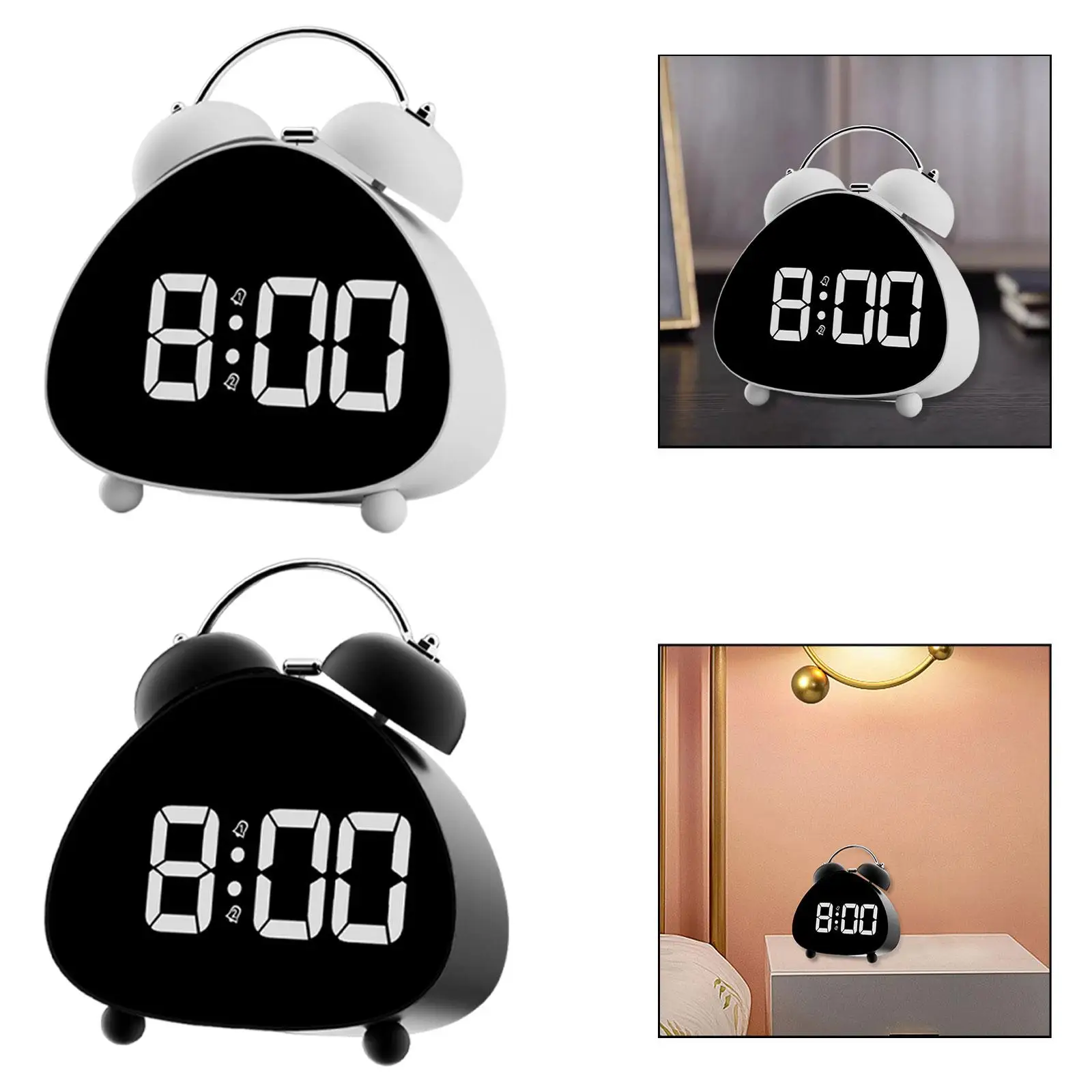 Electronic LED Alarm Digital Alarm Clock Tabletop Clock for Indoor Kids Room