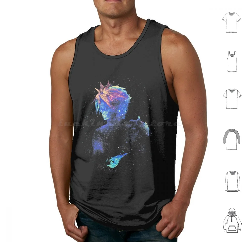 Exsoldier Tank Tops Vest Sleeveless Final Fantasy Ff7 Final Fantasy 7 Cloud Clad Cloud Strife Video Game Gaming Geek Nerd