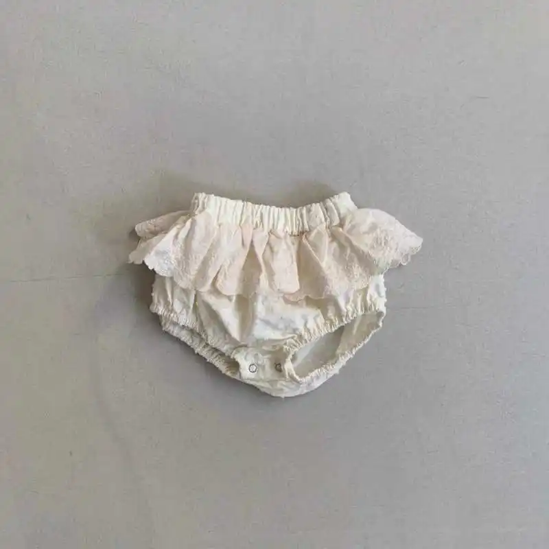 Shorts brodés en dentelle pour enfants, vêtements pour bébés, style coréen, décontracté, simple, à la mode, nouveau, été