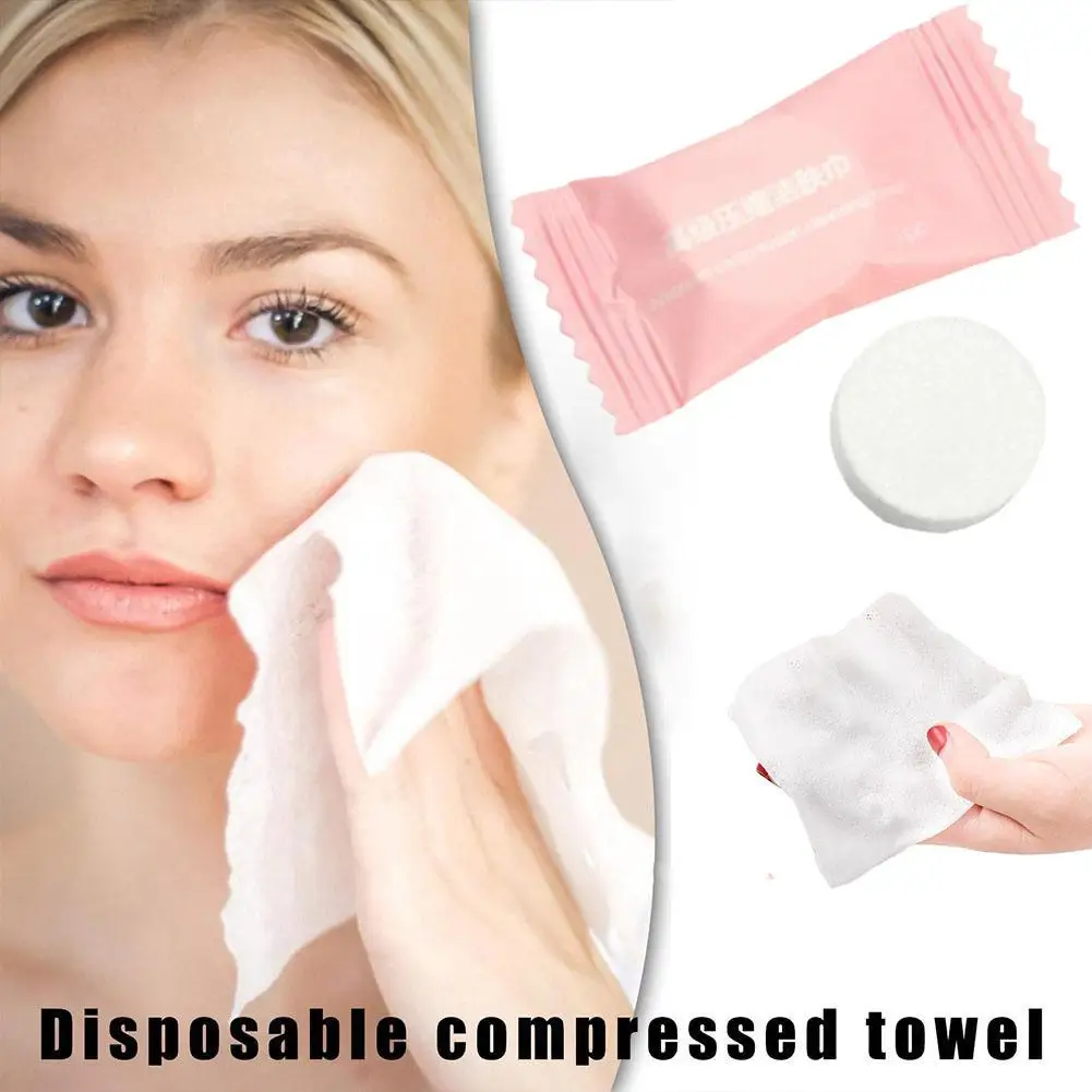 

50 Pieces Mini Compressed Towels Disposable Capsule Towels Magic Facial Care Pieces Business Trips Hotel Towels