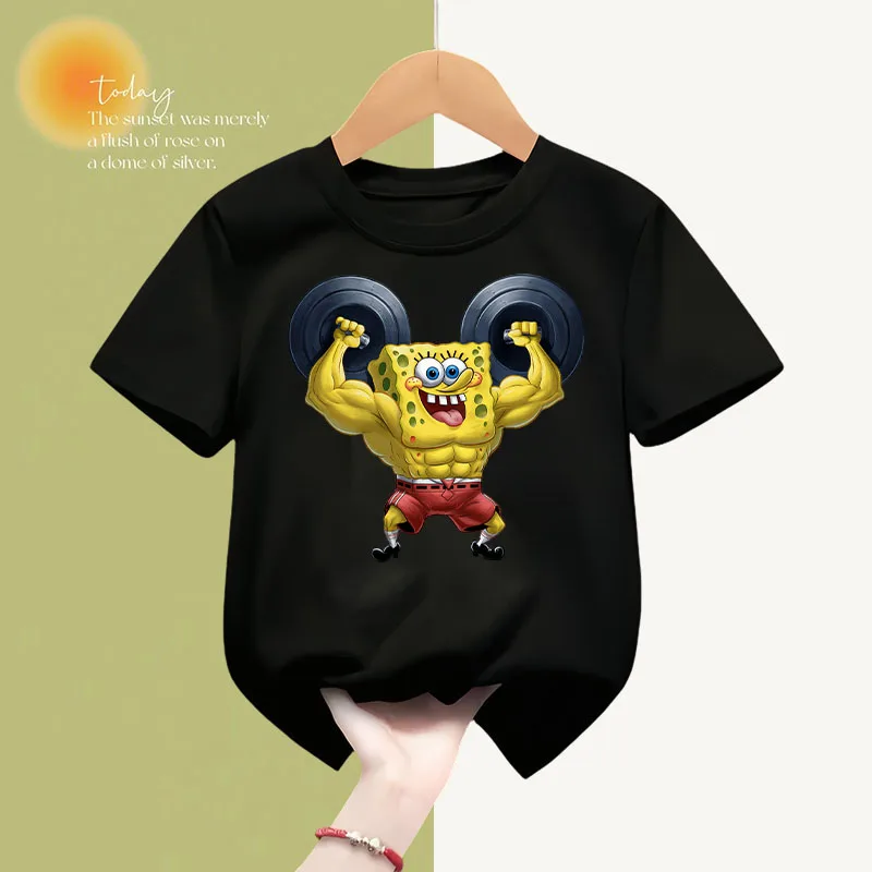 Spongebob Squarepants kids T-shirt anime costume Summer short sleeve cute Patrick Star Sweatshirt cartoon casual top