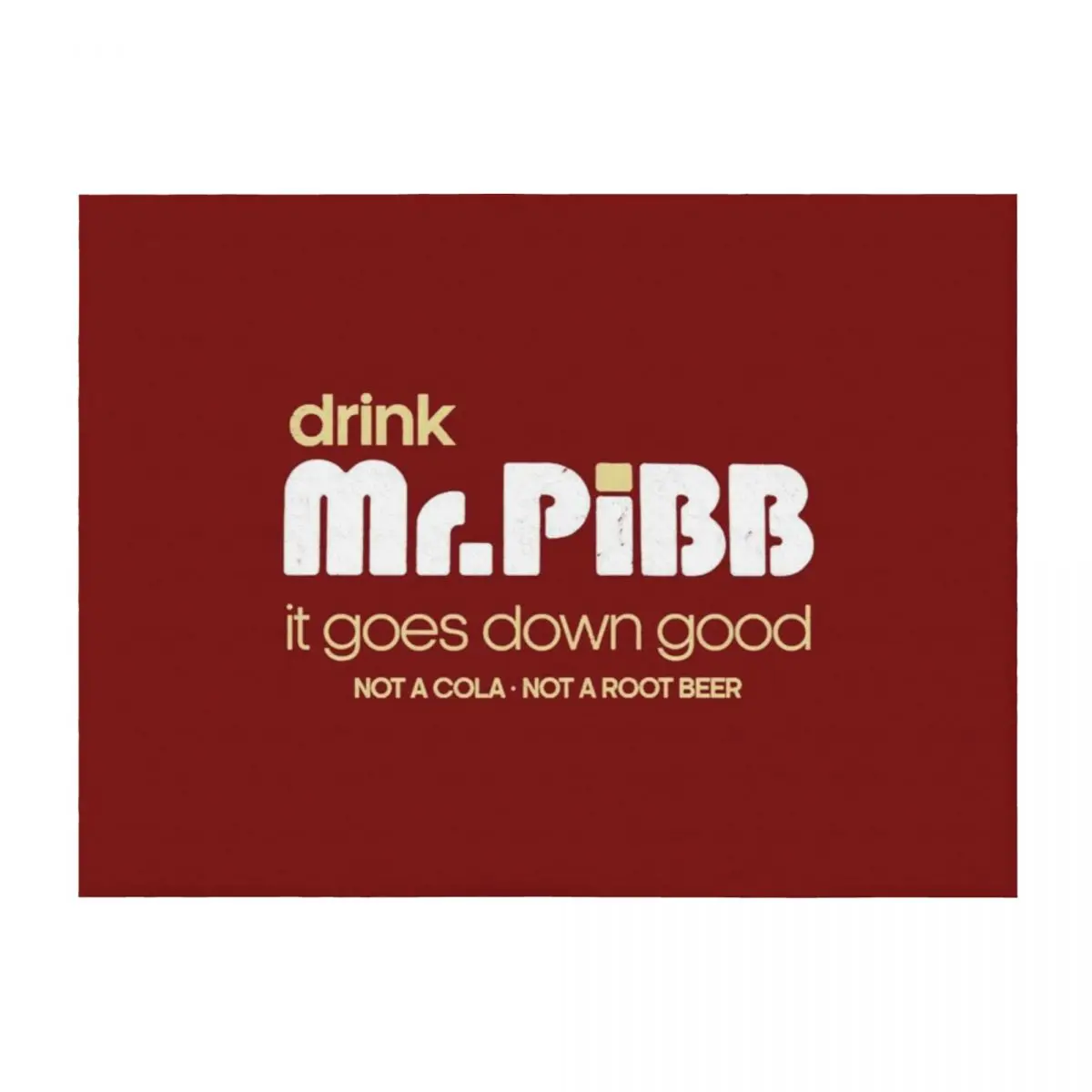 

Drink Mr Pibb // Vintage 80s Distressed Style Throw Blanket Bed covers Luxury St Quilt Blankets