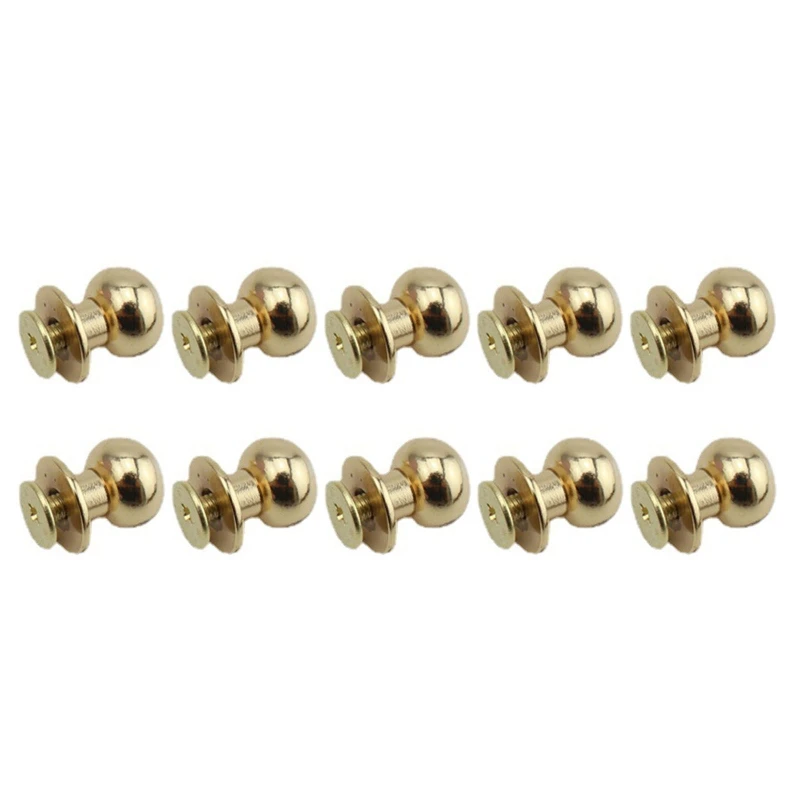 

10Pcs 10mm Holster Screws Durable Practical Rivets Round Head Screws Bags Accessories for DIY Leather Craft Belts Handbag Shoes