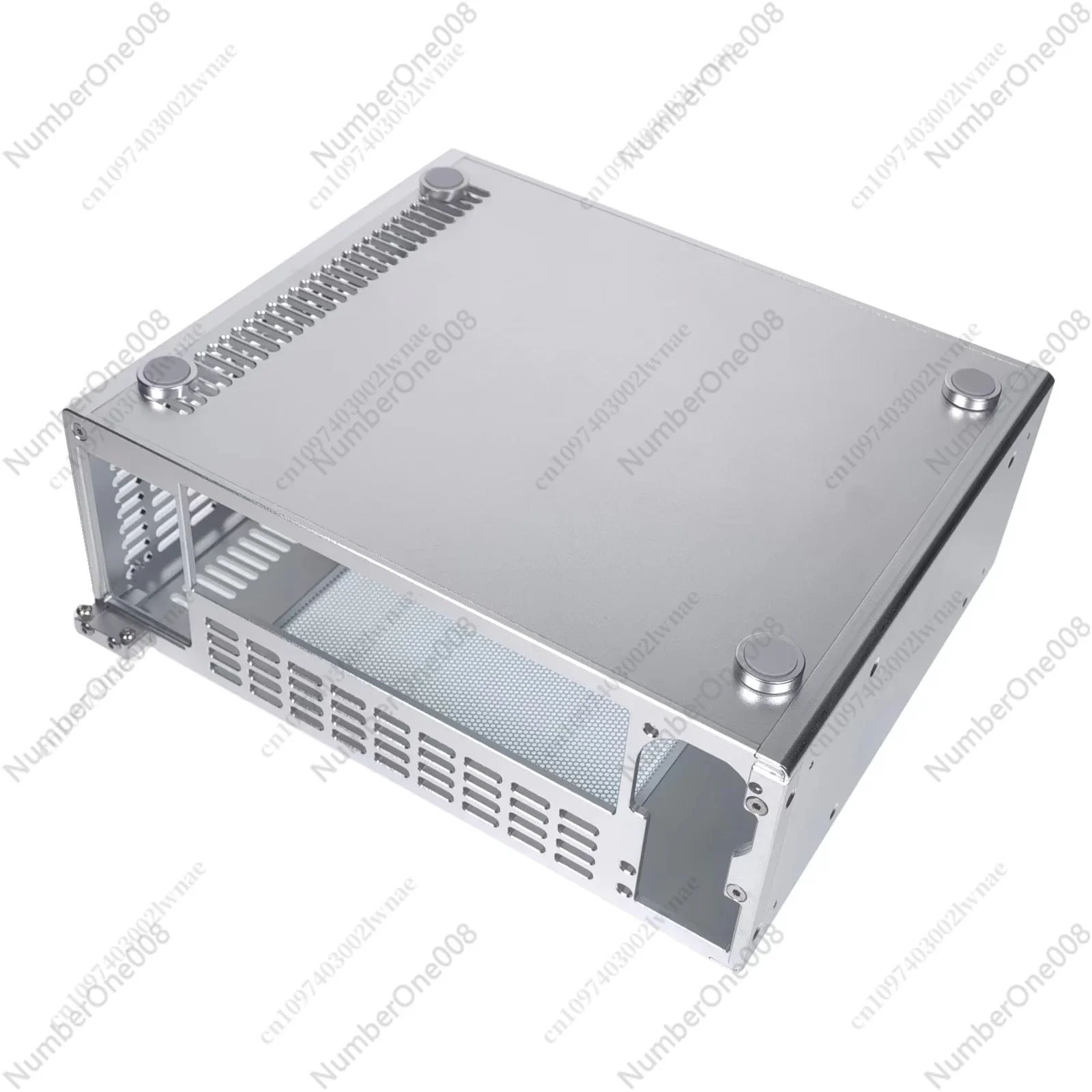 ITX Mini Computer Case 21*25*92mm 4.9L Volume Front USB3.0 Type-C Port All Aluminum Chassis for Small Build
