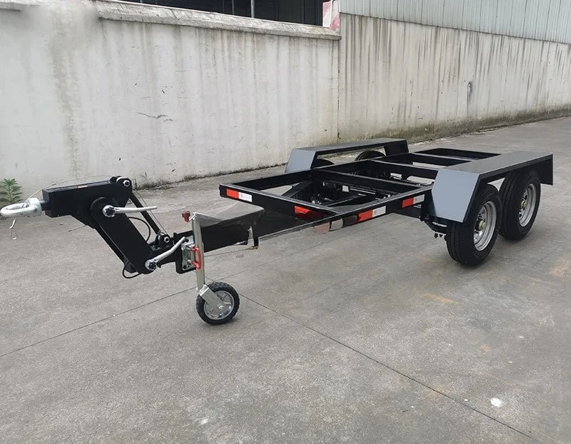 Customized Small Car Trailer 2 Axle 4 Wheel Trailer for Generator Transport