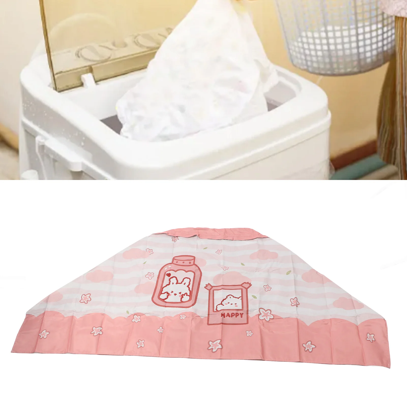 Pulsator Washing Machine Cover Cartoon Waterproof Covers Sunscreen Dustproof Household Accessories For Top Load Washing Machine