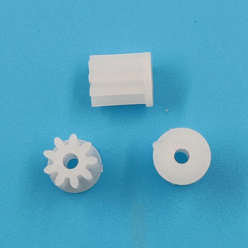 9T 0.6M Plastic Motor Gear 9 Teeth OD=6.6mm DIY Toy Model Parts 92A Shoulder