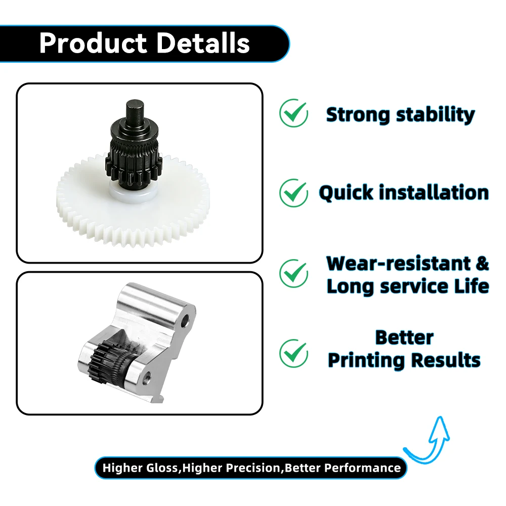 Integriertes Extruder-Getriebeset für Flashforge AD5X Filament-Zuführungsanlage Vollmetall-Griffgetriebe für AD5X Druckerzubehör – Detail 13