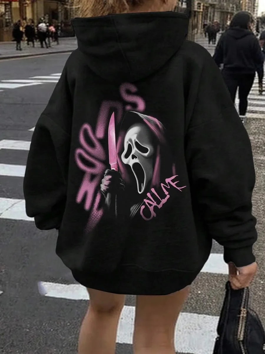 

Осенне-зимний ужас «Screaming Ghostface Call Me» — модная хлопковая толстовка с капюшоном, стильная готическая толстовка