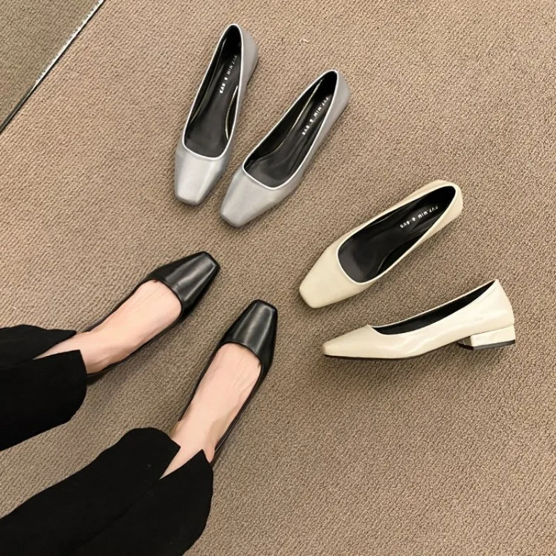 Flat Shoes Women Ballerinas Square Toe Slip on Ballet Flats 2024 Women Loafers Moccasins Ladies Casual Flats Shoes