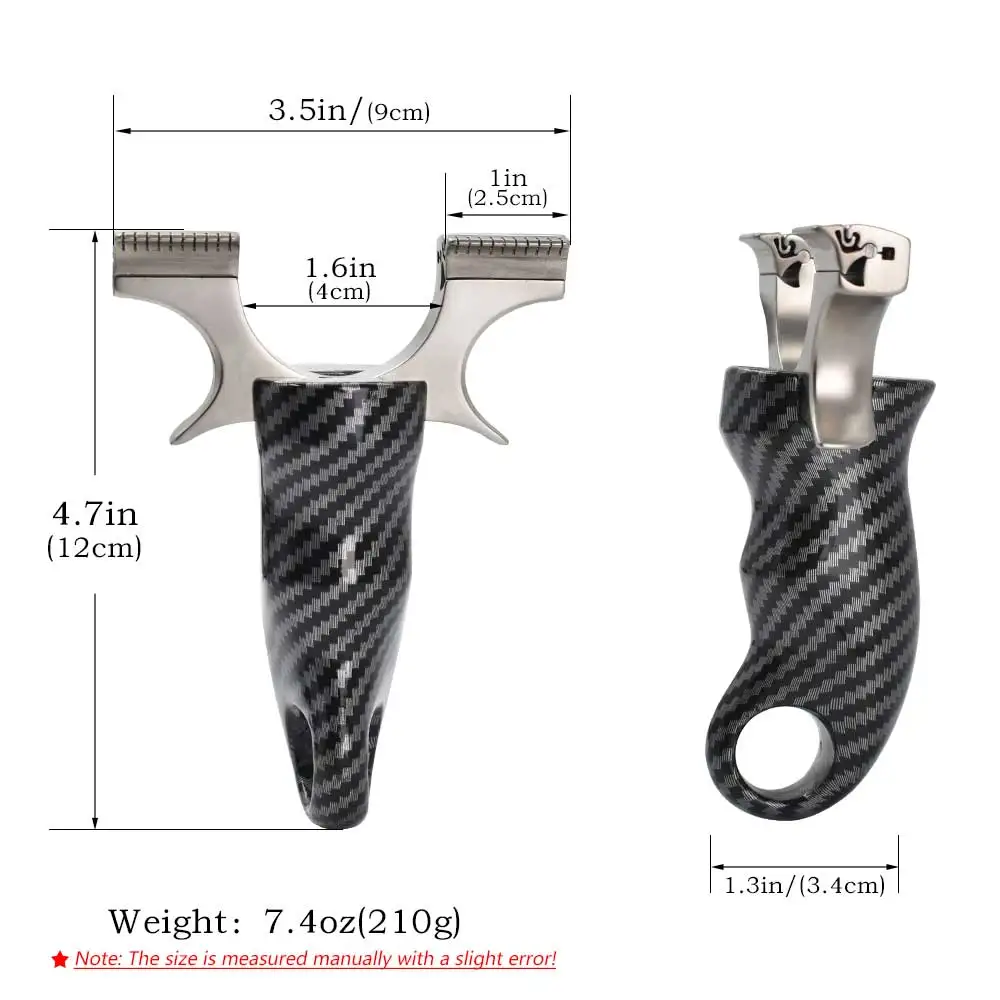 Hunting Fast Pressure Slingshot Carbon Fiber Grip Stainless Steel Bow Head High Precision Shooting Slingshot Recommendation