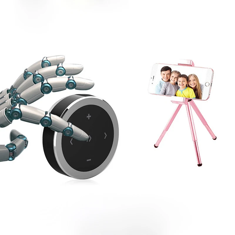 Tombol Media Bluetooth Nirkabel Pemutar Musik Bluetooth Ponsel Remote Control untuk Memulai Siri untuk Ponsel IOS/Android