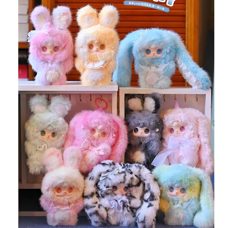 

Yooki Hopping Bunny Series Vinyl Doll Plush Blind Box Doll Cute Bag Pendant Doll Trendy Toy Mystery Box Ornament Collect Gifts