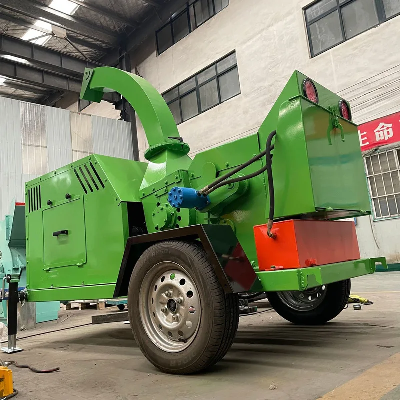 Mobile Large-Scale Garden Branch Round Original Tree Root And Stump Crusher, Bamboo Wood Crusher