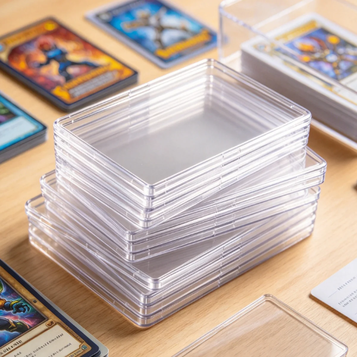 4/6/12Pcs Clear Rigid Acrylic Card Cases Protective Toploader Sleeves for Sports Baseball Yu Gi Oh MTG TCG Trading Card ZSY