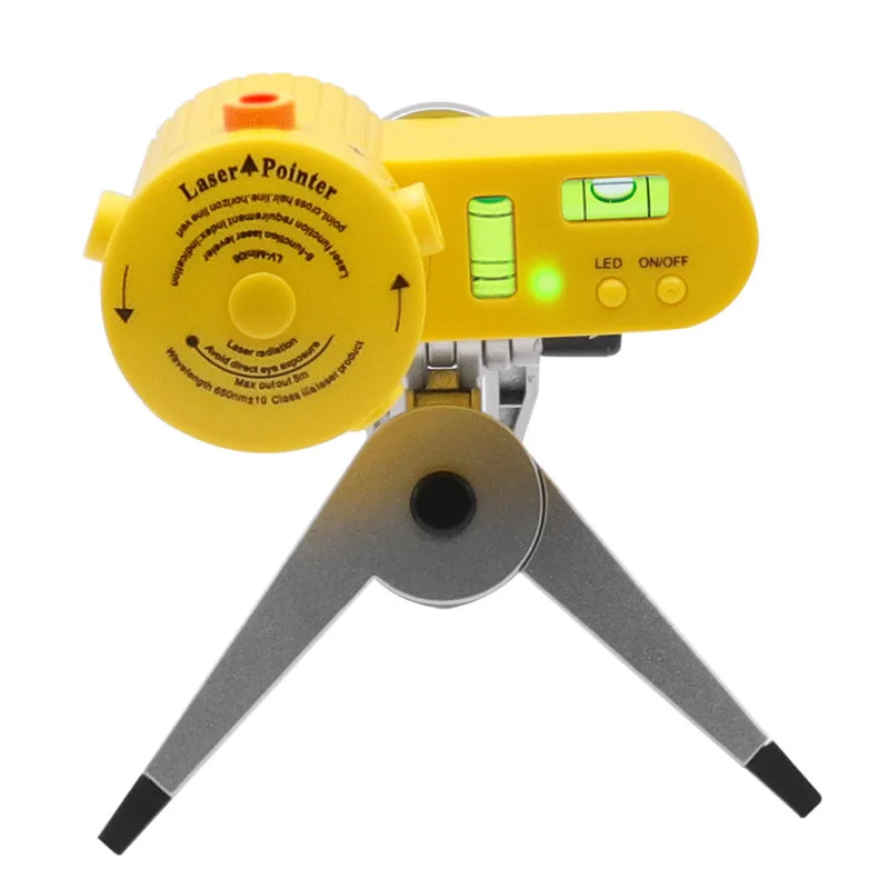 Home Multi-function High Precise Laser Leveling Instrument Steel Ruler Straight Line Laser Level Aligner Vertical Measure Tape