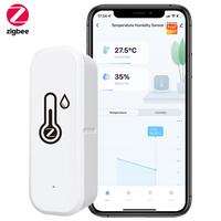 New Upgrade Tuya ZigBee Humidity Temperature Sensor APP Remote Real-time Detector Smart Home Works With Alexa Google Home