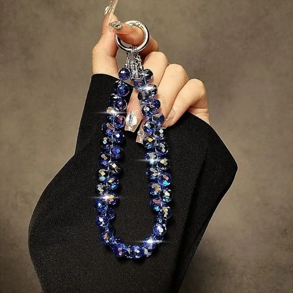

Stylish Glitter Crystal Bead Pendant Transparent Detachable Wrist Crystal Chain Colorful Bag Pendant for Women Girls