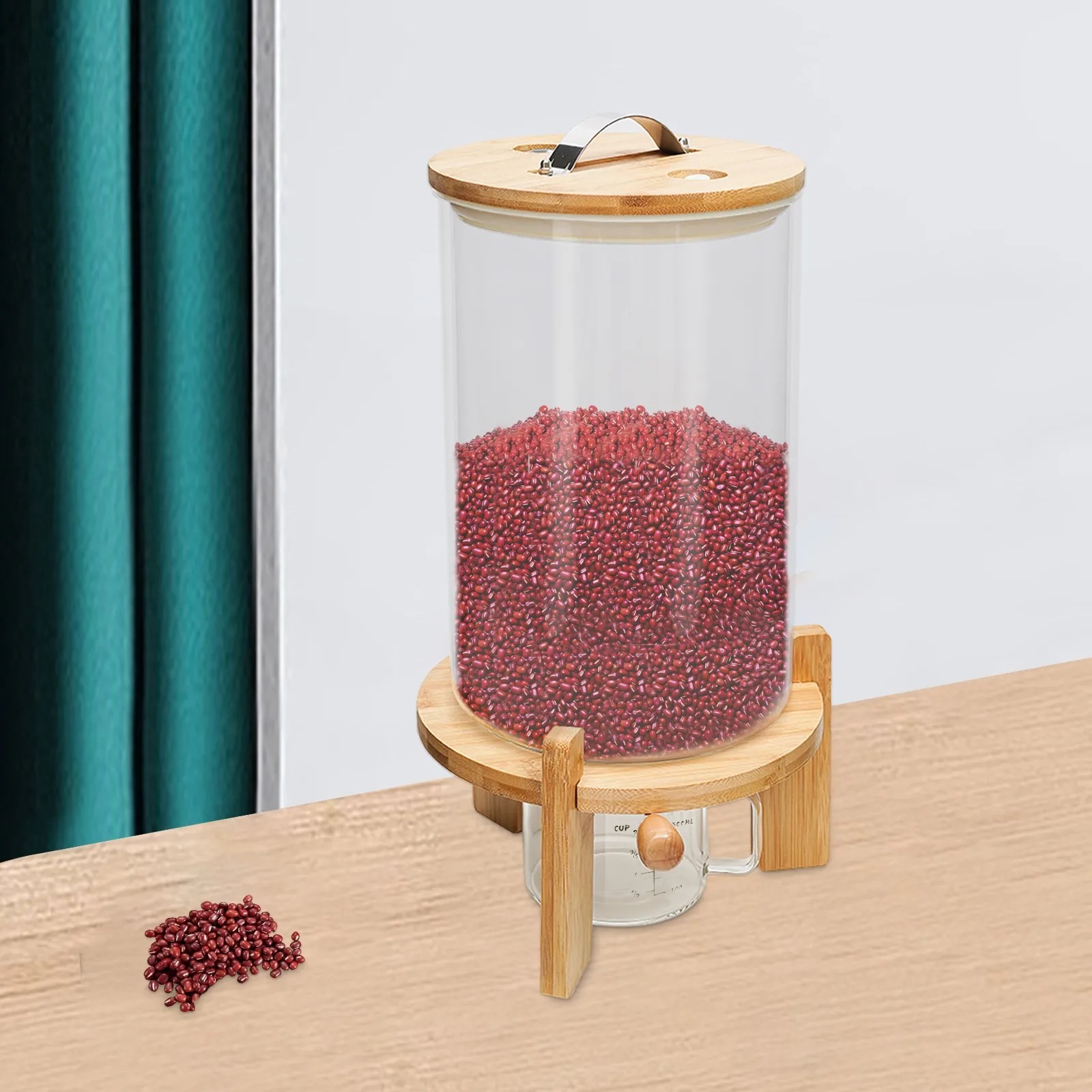 Airtight 7.5L Rice Dispenser with Measuring Cup