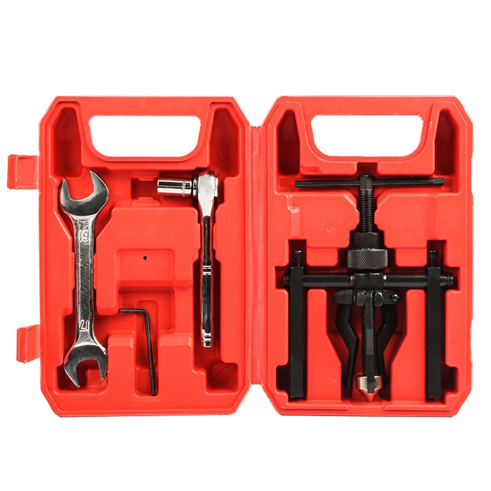 5 PCS 3-jaw Bearing Puller Motorcycle Bearing Remover Bearing Extractor Puller Motorcycle Repairs Utility Tool with Storage Box