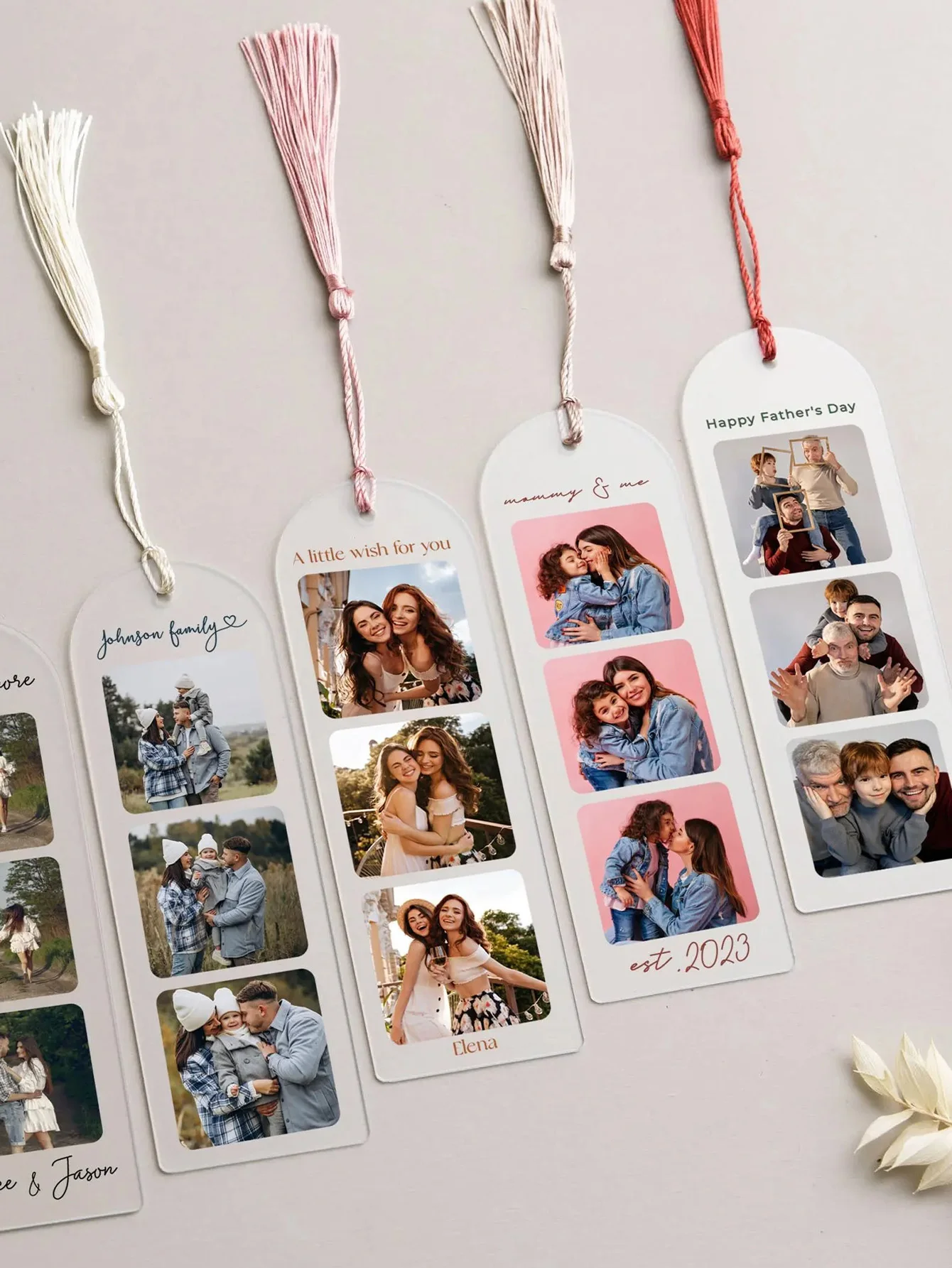 1PC Custom Bookmark - Personalized PMMA Memorial Bookmark, Transparent with Custom Image & Text, Delightful Laser Engraved Gift image 5