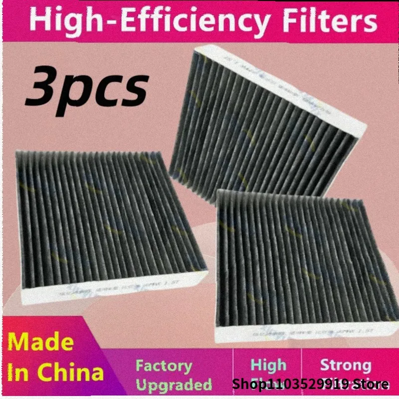 3pcs/for Toyota, Land Cruiser, Levin, Noah, Prado, Prius, Previa, Estima Cabin Air Filter/auto Parts