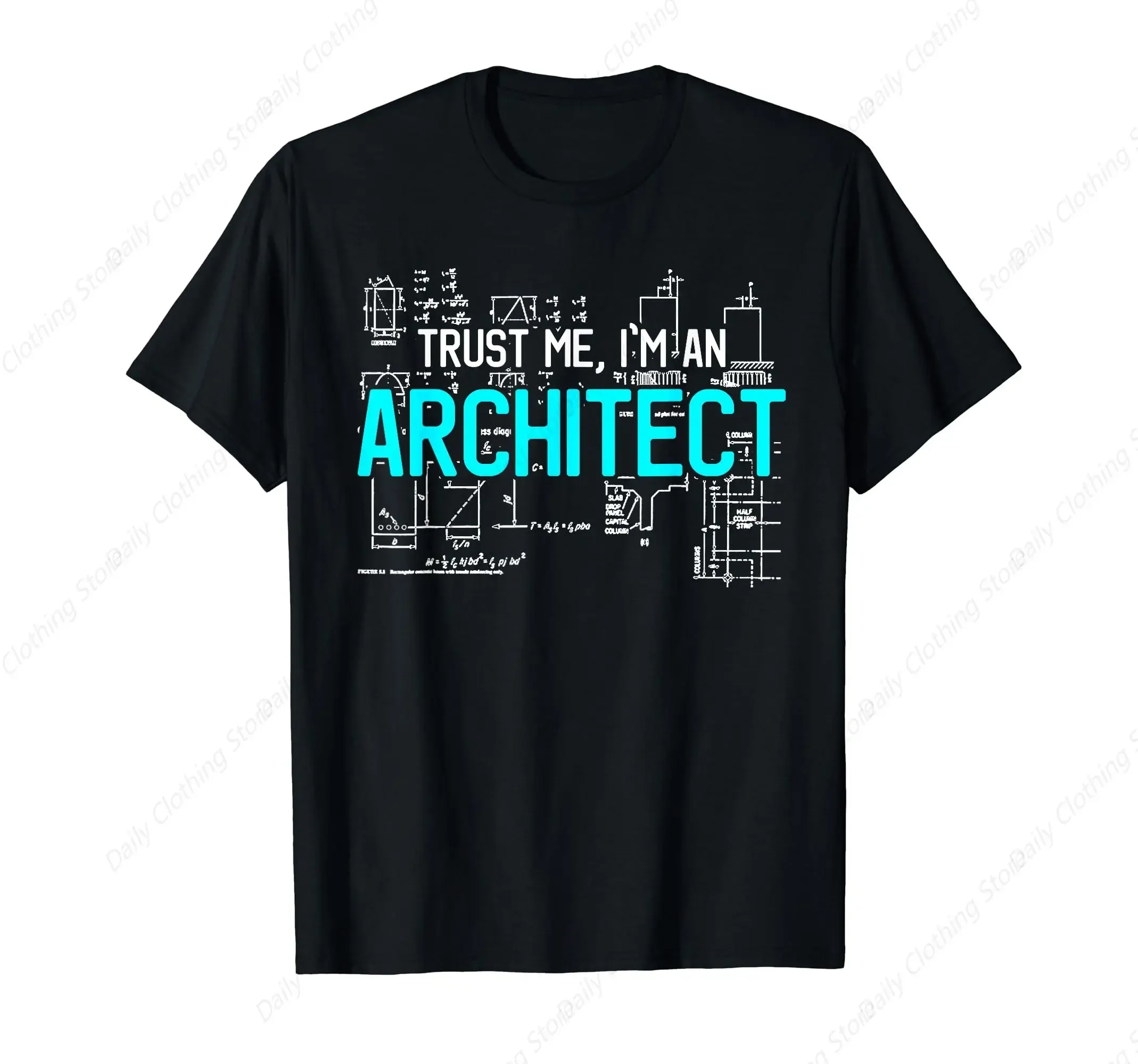 

Trust Me Im An Architect Blueprint Graphic Men's Cotton Crew Neck Short Sleeve T-Shirt