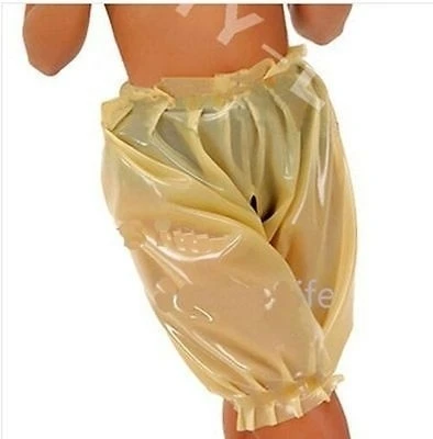 

Latex Rubber Gummi Transparent Sexy Fashion Lace Shorts Suit Halloween