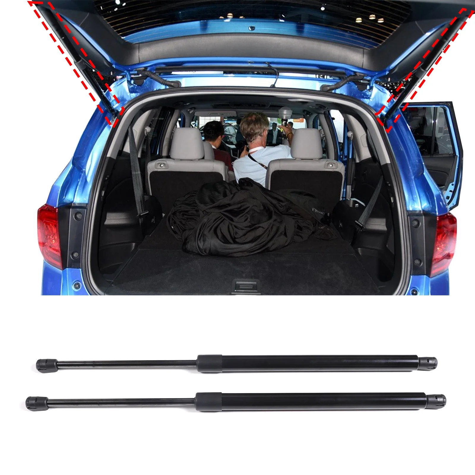 

For Honda Pilot 2009-2015 Front Hood Bonnet Trunk Tailgate Modify Gas Struts Shock Damper Lift Supports carbon steel Accessories