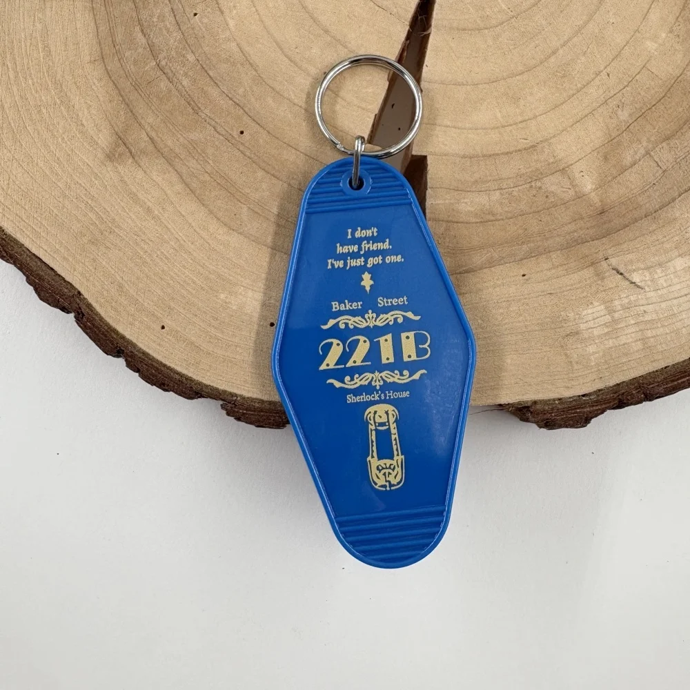 ليس لدي Fiiend. لقد حصلت على إلهام شيرلوك هولمز واحد فقط 221B بيكر ستريت قلادة مفتاح سلسلة هدية رواية فيلم بنديكت #4