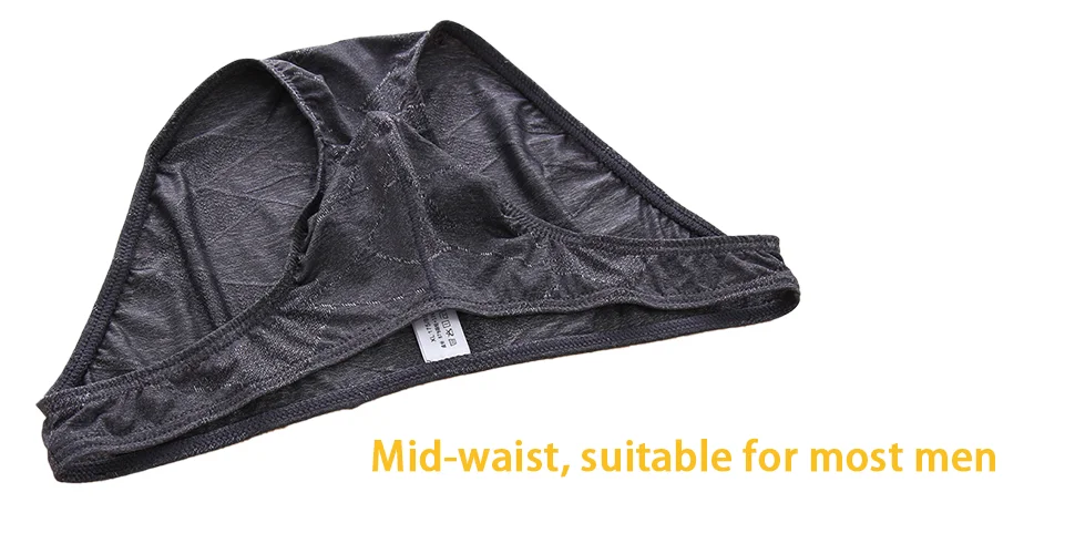 3 Pack High quality Men\'s briefs Red underwear ice silk breathable silky student sexy Soft Short Comfortable boys pouch convex