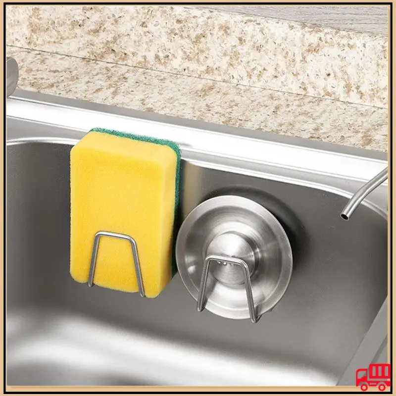 A06P-Rak Spons Tidak Berlubang Rak Pengering Spons Baja Tahan Karat Rak Penyimpanan Kain Bola Baja Rak Rak Wastafel