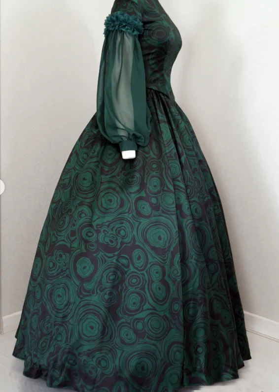 frankenstein elizabeth green dress Custom Made 2025 Lavenza Cosplay Costume Women Victorian mia goth frankenstein nightgown